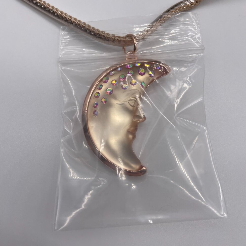 Retired Kirks Folly Goddess Moon Shadow Cord Necklace Rosetone (rose-gold) - Picture 8 of 8